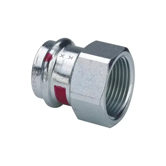 Viega Prestabo átmeneti csatlakozó belső menetes idom, 35 - 1" BM, préselhető, SC-Contur, acél, horganyzott Korlátozott ajánlat