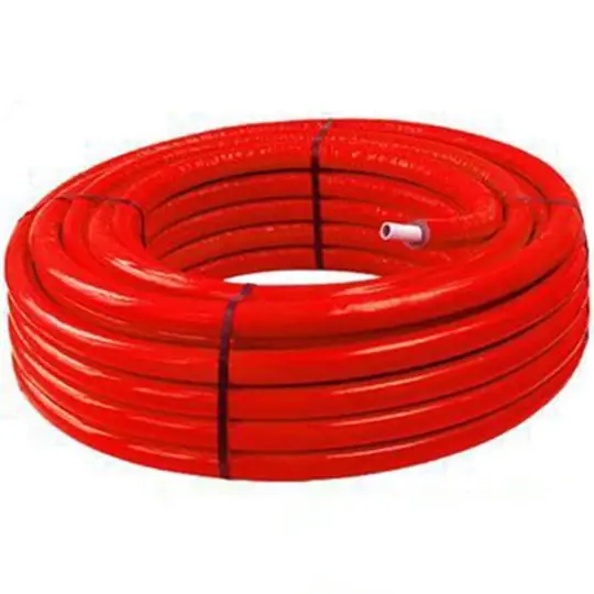 Technik Therm ötrétegű cső 26*3 PE-X, szigetelt piros, 50 fm/tekercs Prémium