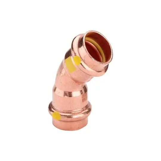 Viega Profipress G ív idom, 45°, 18 BB, préselhető, SC-Contur, vörösréz, gázra Utolsó esély