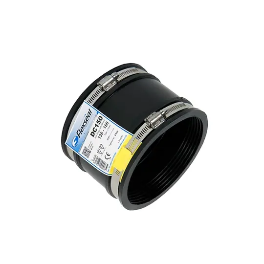 Gumikarmantyú csőtoldó, Flexseal XDR 195, átmérő: 180-195 mm, hossz: 120 mm, EPDM, max. 0,6 bar Akció