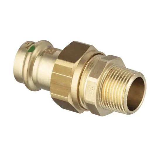 Viega Profipress/Sanpress hollandis külső menetes csatlakozó, 22 - 1/2" KM, préselhető, SC-Contur, szilíciumbronz Prémium