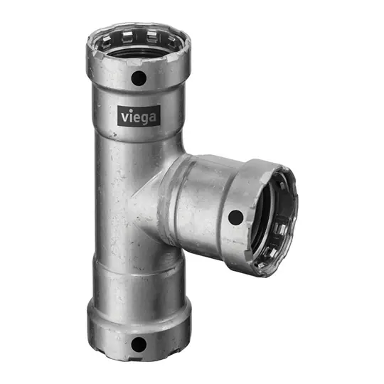 Viega Megapress T-idom, szűkített, 1" - 3/4" - 1", horganyzott acél Korlátozott ajánlat