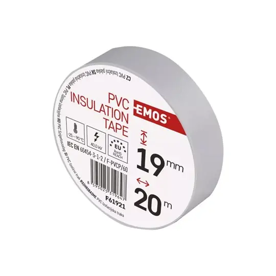 Ajánlat Emos szigetelőszalag PVC 19mm 20fm fehér F61921
