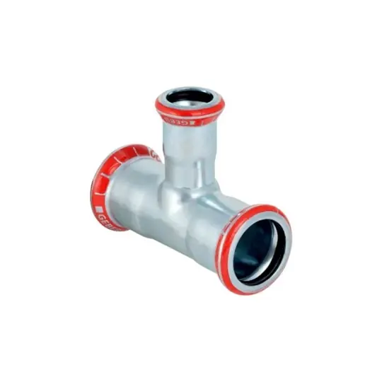 Geberit Mapress szénacél szűkített T-idom: d=54mm, d1=28mm, d2=54mm Alacsony ár