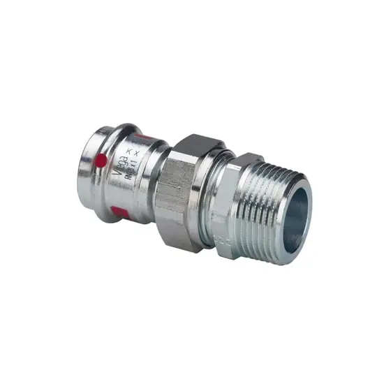 Viega Prestabo hollandis külső menetes csatlakozó csavarzat, 22 - 1" KM, préselhető, SC-Contur, acél, horganyzott Gyors szállítás