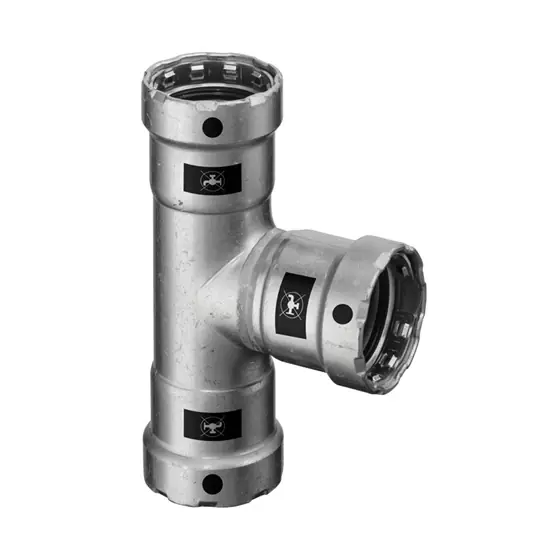 Viega Megapress T-idom, egál, 3/8", horganyzott acél Autentikus