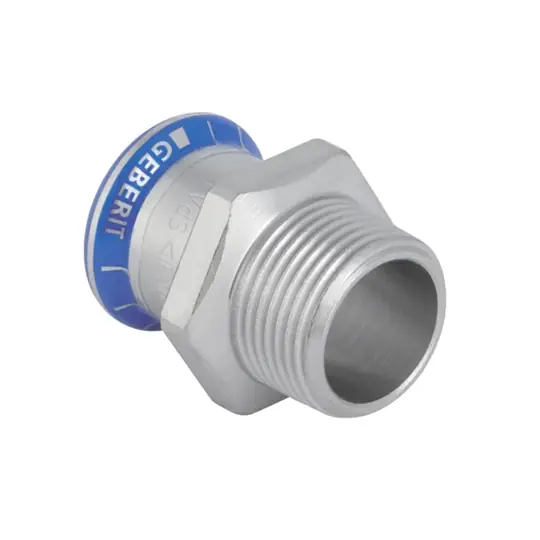 Geberit Mapress rozsdamentes acél külső menetes átmeneti idom: d=28mm, R=3/4" Expressz szállítás