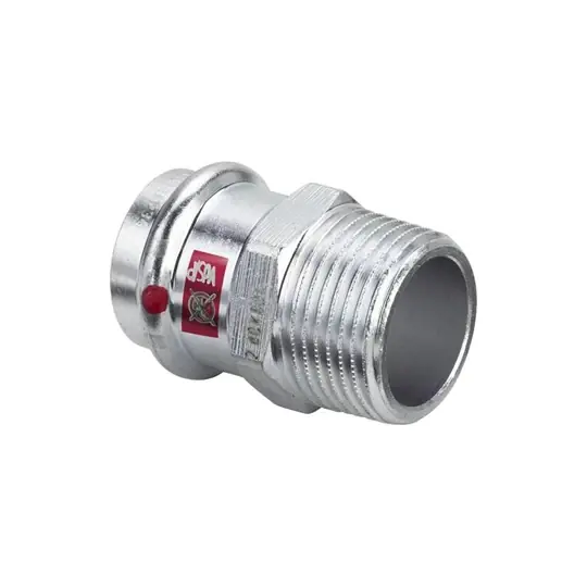 Viega Prestabo átmeneti csatlakozó külső menetes idom, 15 - 3/8" KM, préselhető, SC-Contur, acél, horganyzott Csak ma