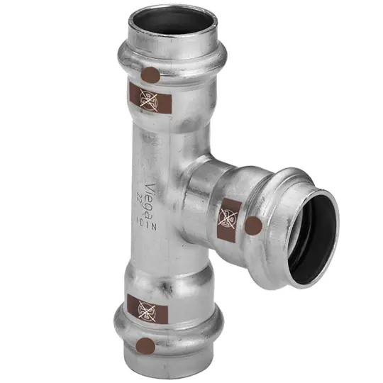 Viega Temponox T-idom, szűkített, 18 - 15 - 18, préselhető, SC-Contur, rm.acél Olcsó