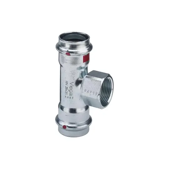 Vedd meg most Viega Prestabo T-idom, belső menetes, 15 - 1/2" - 15, préselhető, SC-Contur, acél, horganyzott