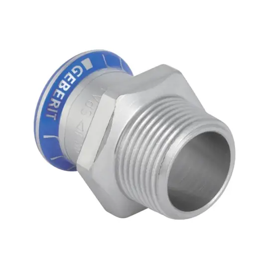 Geberit Mapress rozsdamentes acél KM átmeneti idom, d35, R1" Pénzvisszafizetés