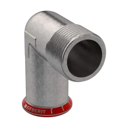 Vedd meg most Geberit Mapress szénacél 90°-os külső menetes könyök: d=28mm, R=1"