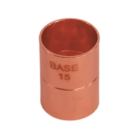 Eredeti BASE forrasztható réz karmantyú idom, 15 mm