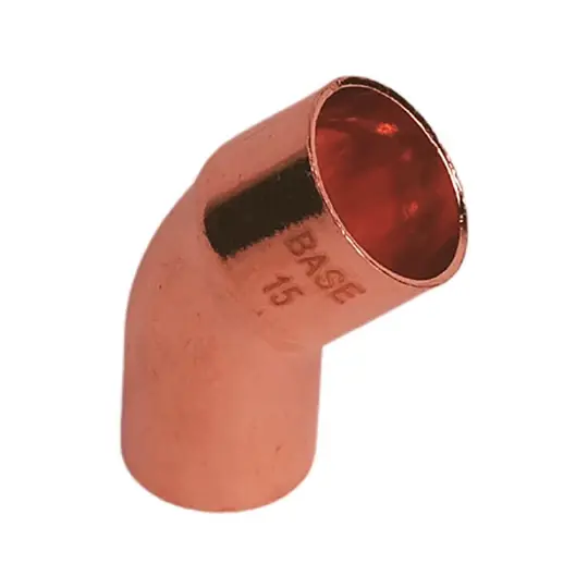 Expressz szállítás BASE forrasztható réz ív idom 45°, KB, 15 mm