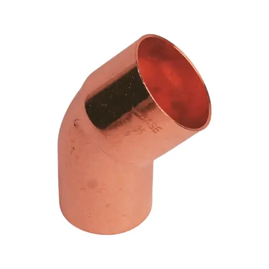 BASE forrasztható réz ív idom 45°, KB, 35 mm Csak ma