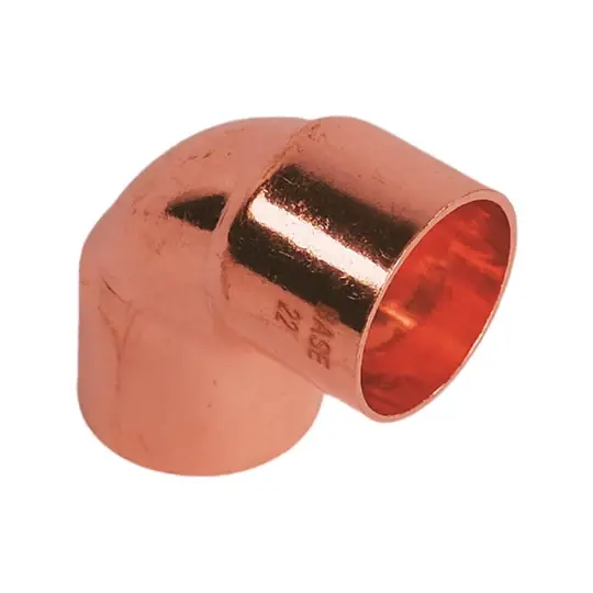 Korlátozott ajánlat BASE forrasztható réz könyök idom 90°, BB, 22 mm